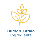 Human-grade ingredients badge - Wunderdog uses only human-quality ingredients in fresh dog food