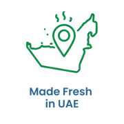 Made fresh in UAE badge - Wunderdog locally produced fresh dog food in Dubai
